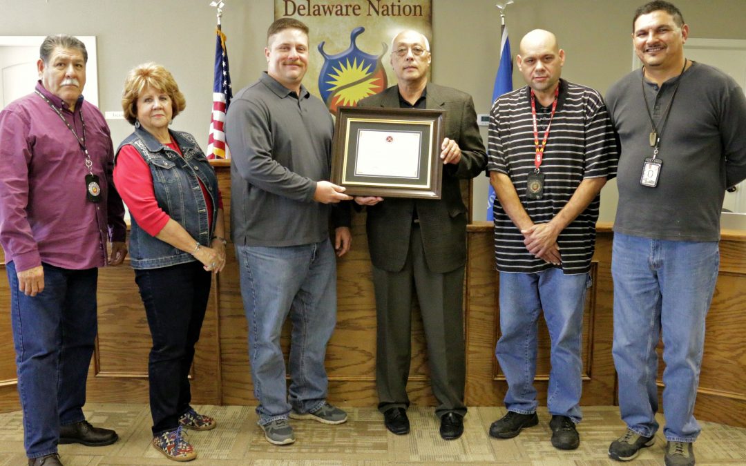 Delaware Nation Receives Certificate of Appreciation