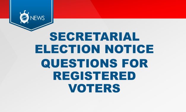 SECRETARIAL ELECTION NOTICE