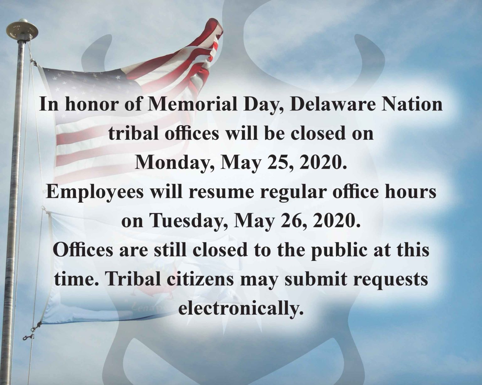 Memorial_Day_Closing_2020 | Delaware Nation