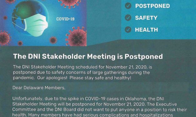 DNI Stakeholder Meeting is Postponed