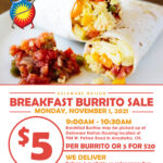 Breakfast Burrito Sale