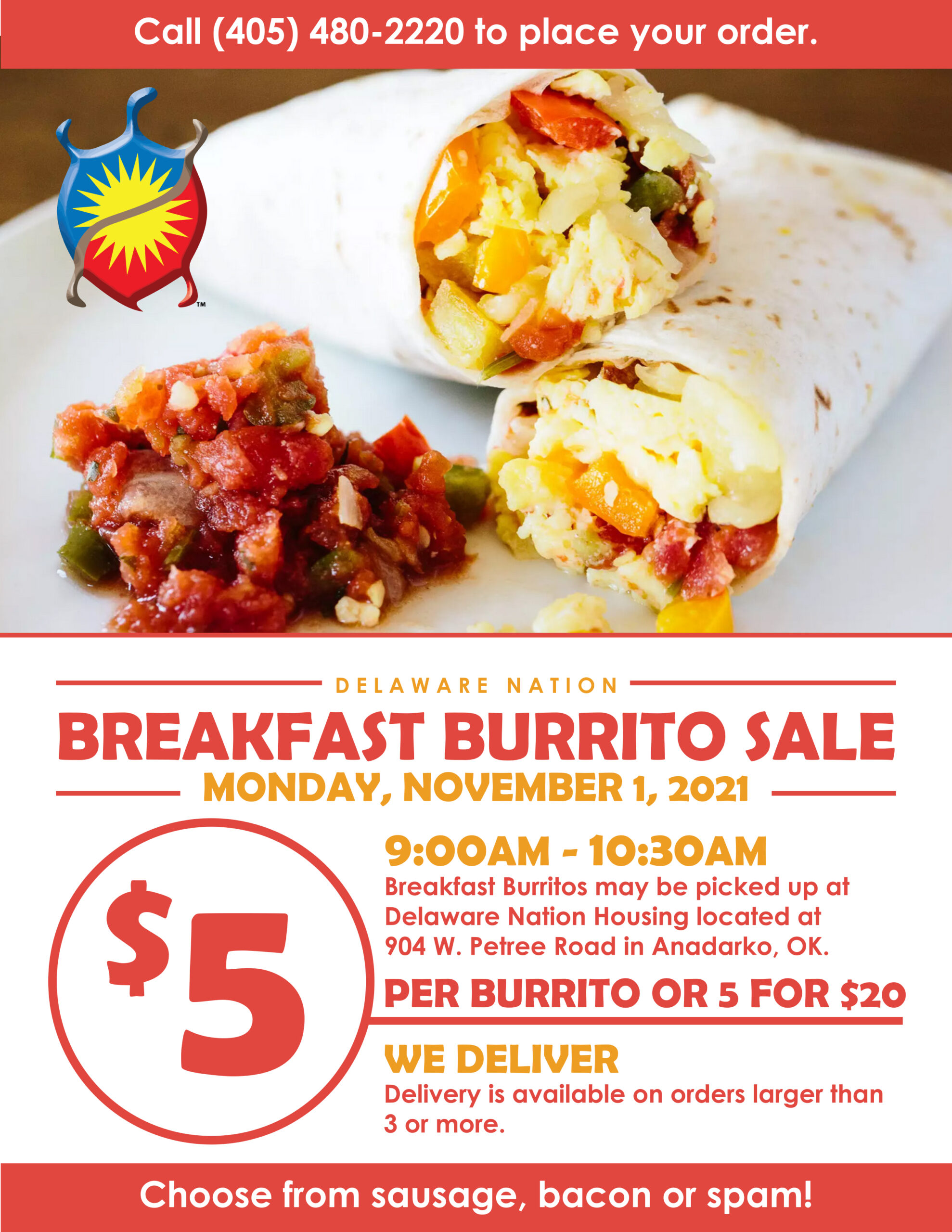 Breakfast Burrito Sale