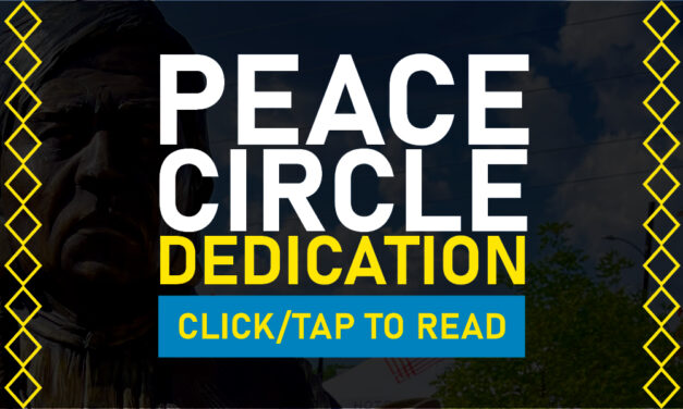 The President & Cultural Preservation Director Attend Peace Circle Dedication