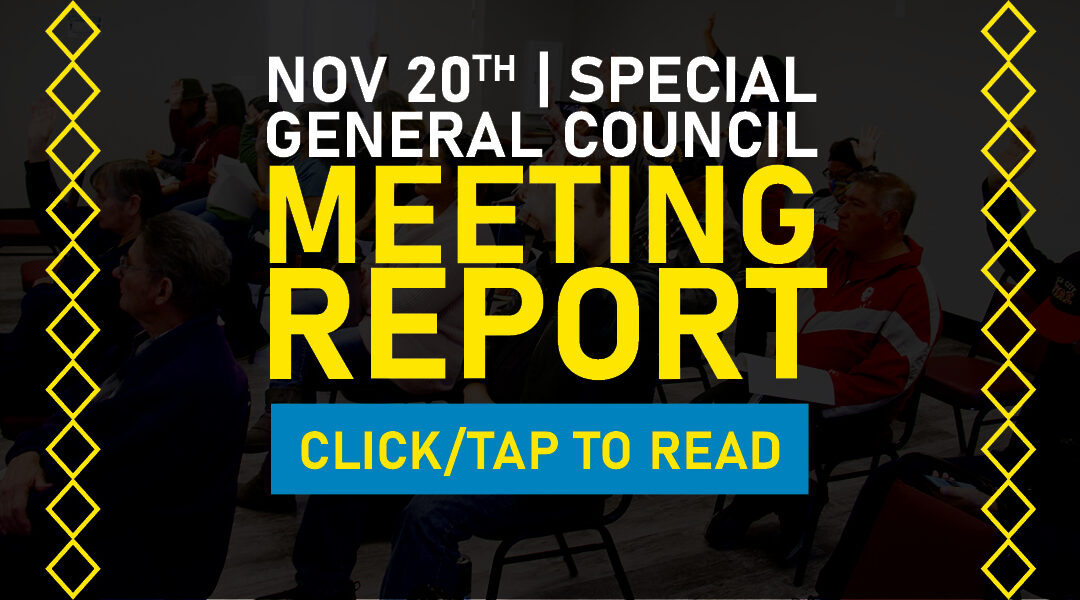 November 20, 2021 Special General Council Meeting Report