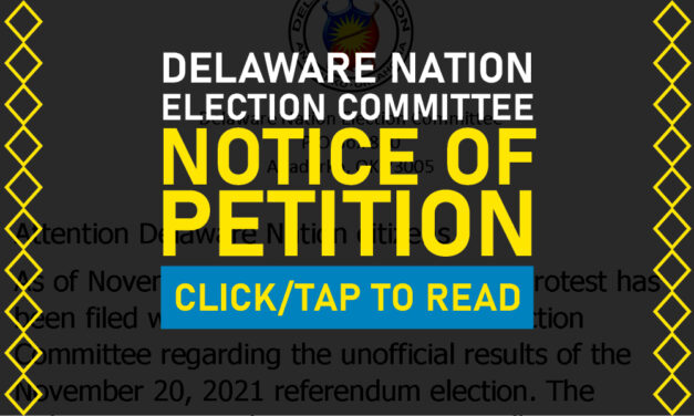 Delaware Nation Election Committee Notice of Petition