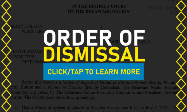 Order of Dismissal Regarding Protest of June 19, 2021 Tribal Election