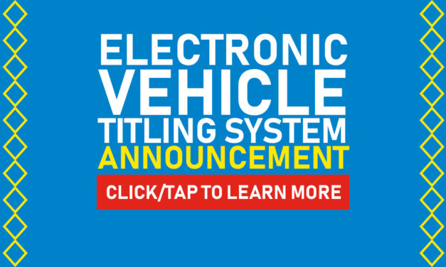 The State of Oklahoma has recently adopted an electronic vehicle titling system.