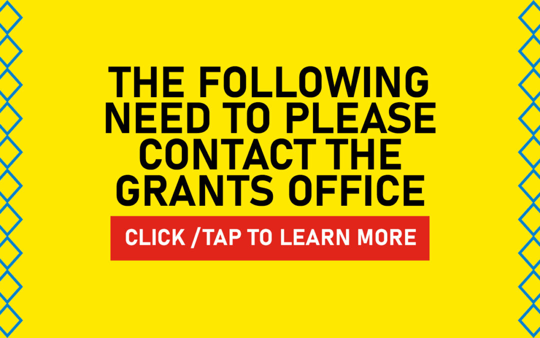 The Following Need To Please Contact The Grants Office | 405-247-2448 ext. 1321
