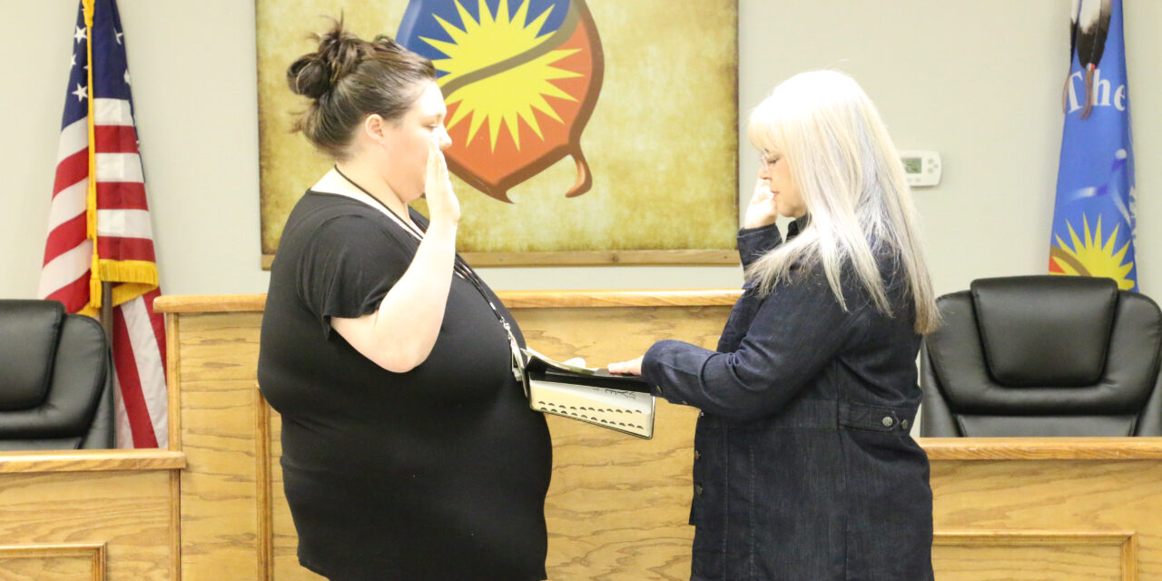 Phyllis Pack sworn in as Delaware Nation Treasurer
